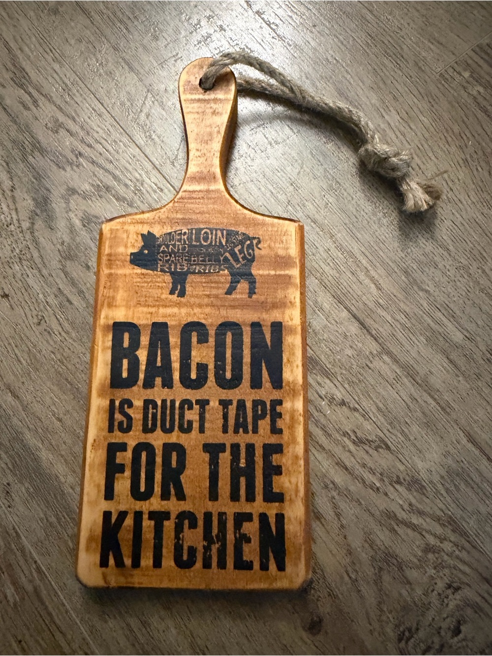 Rustic Wooden Kitchen Decor, Styled as Cutting Board